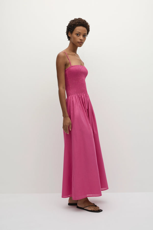 Faithfull The Brand Phoebe Maxi Dress Cerise
