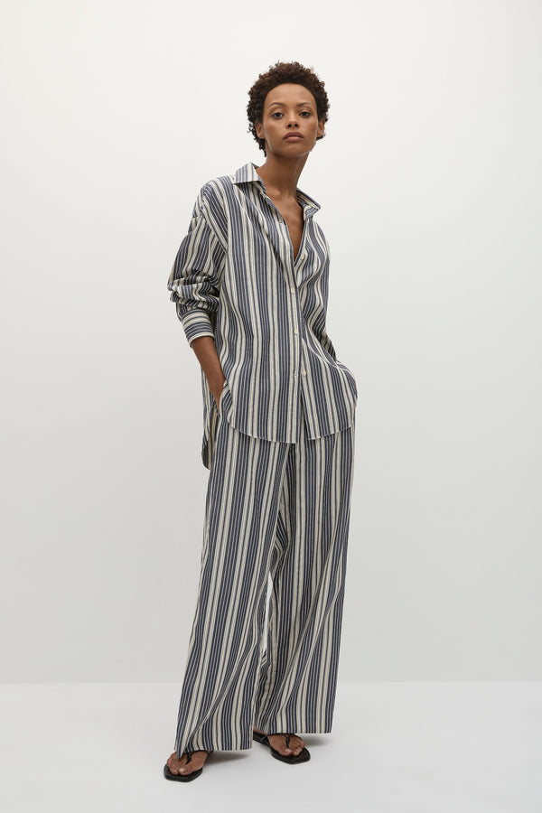 Faithfull The Brand Rena Pant Antique Navy Stripe