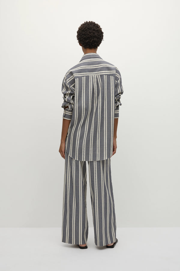 Faithfull The Brand Rena Pant Antique Navy Stripe