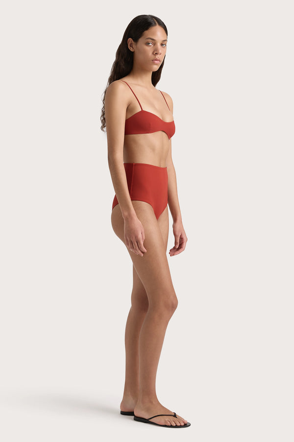 Faithfull The Brand Reyes Bikini Bottom Garnet