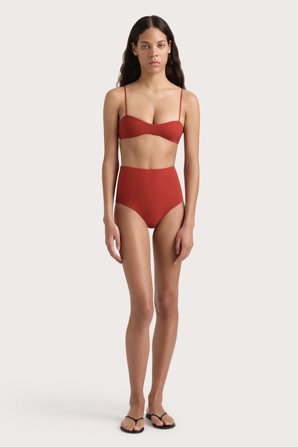faithfull the brand Reyes Bikini Bottom Garnet