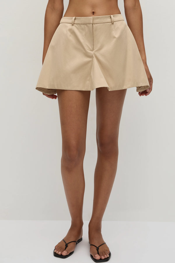 Faithfull The Brand Sable Mini Skirt Fawn