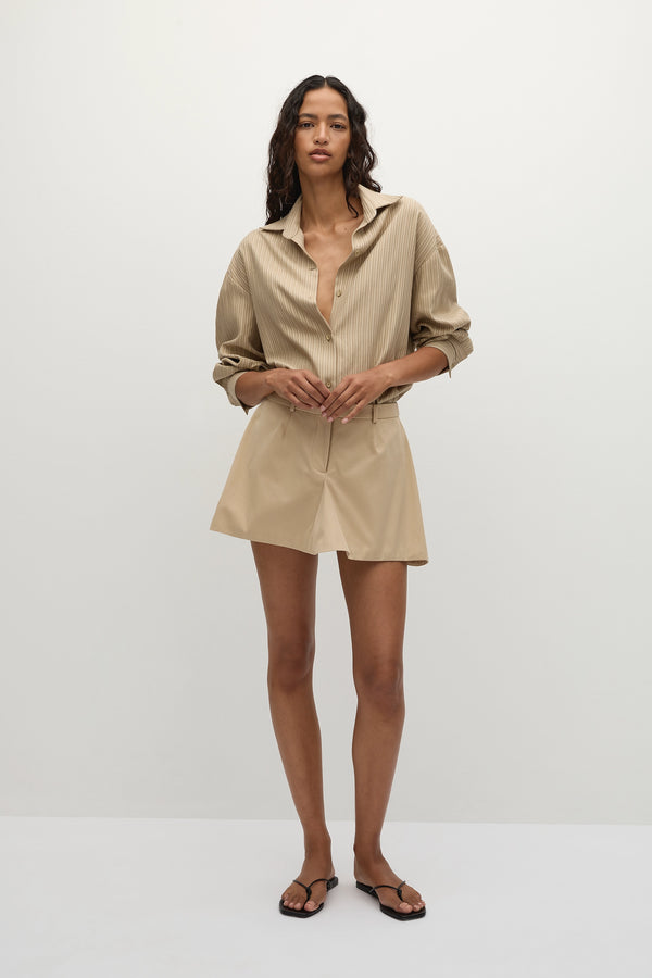 faithfull the brand Sable Mini Skirt Fawn