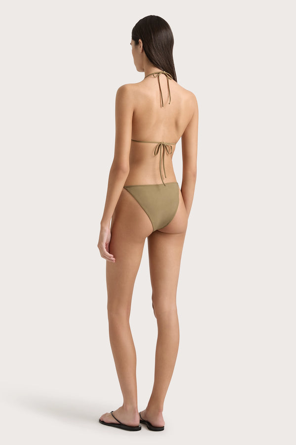 Faithfull The Brand Sete Bikini Top Khaki