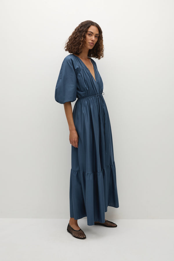 Faithfull The Brand Sigrid Maxi Dress Vintage Navy