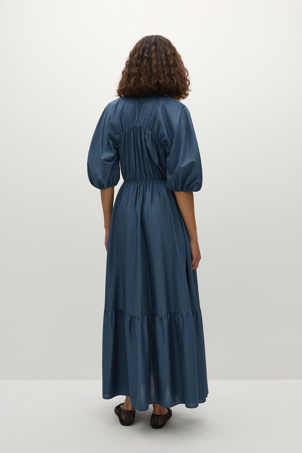 Faithfull The Brand Sigrid Maxi Dress Vintage Navy
