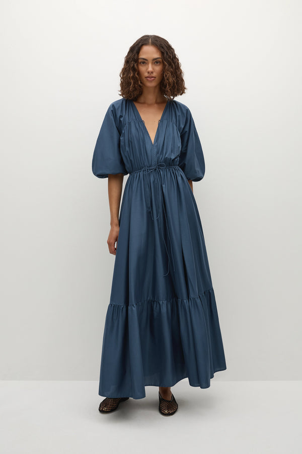 faithfull the brand Sigrid Maxi Dress Vintage Navy