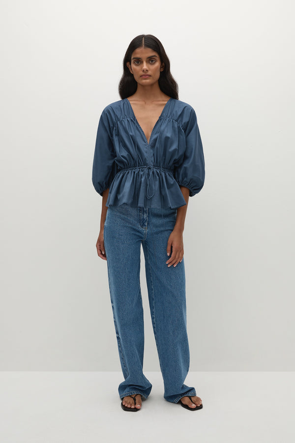 faithfull the brand Sigrid Top Vintage Navy