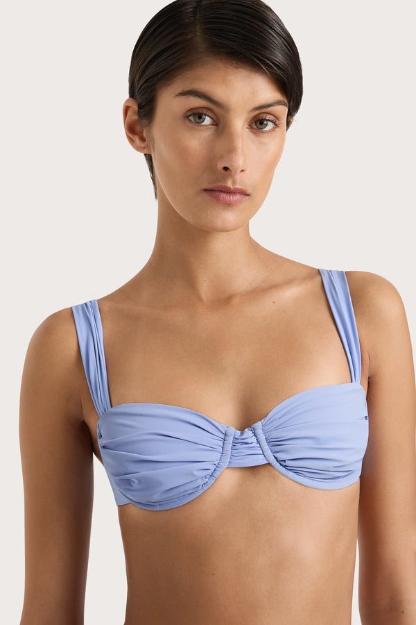 Faithfull The Brand Sol Bikini Top Blue