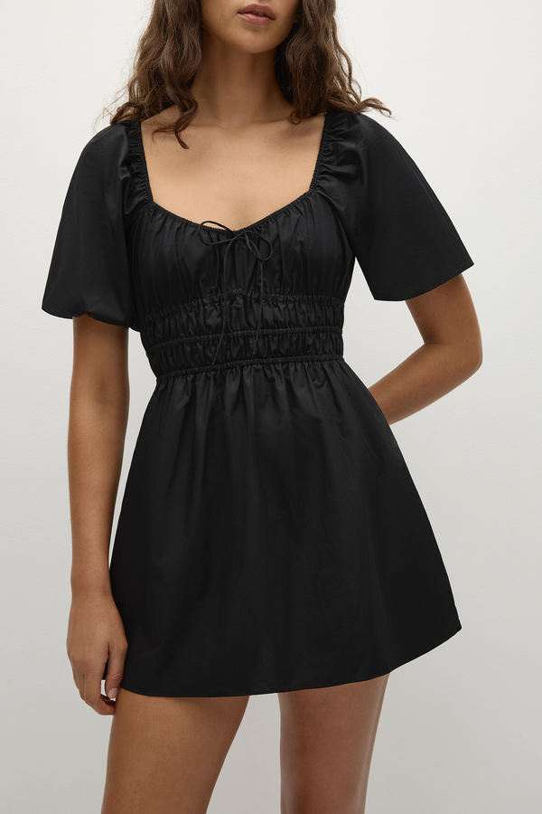 Faithfull The Brand Sophia Mini Dress Black