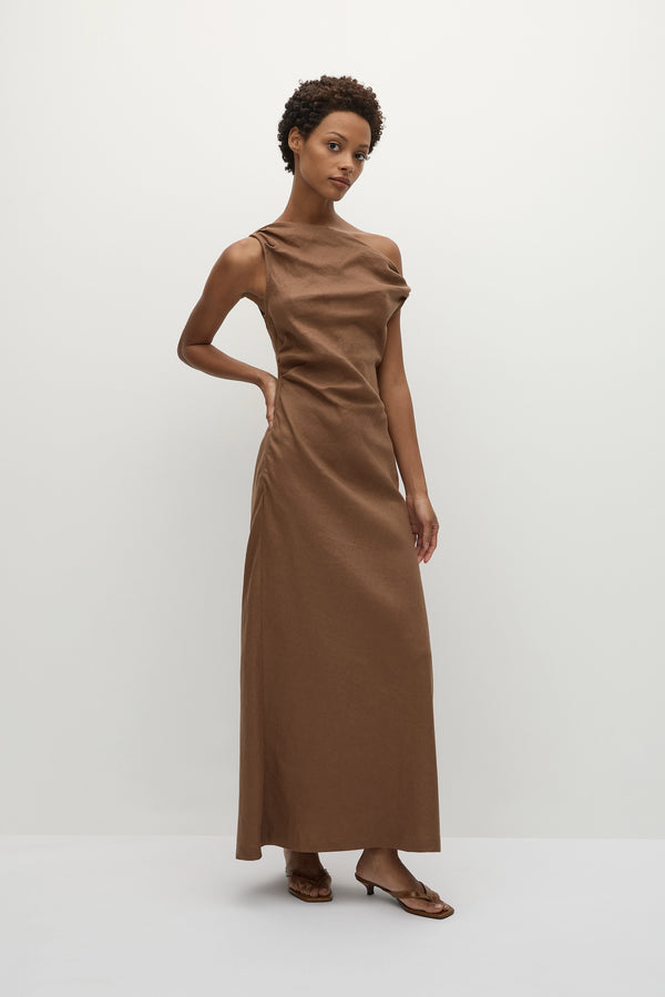 Faithfull The Brand Suis Midi Dress Clay