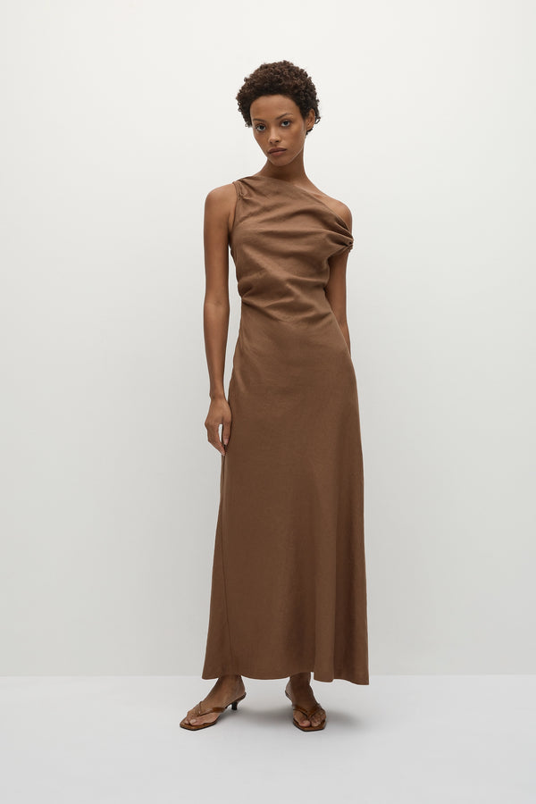 faithfull the brand Suis Midi Dress Clay