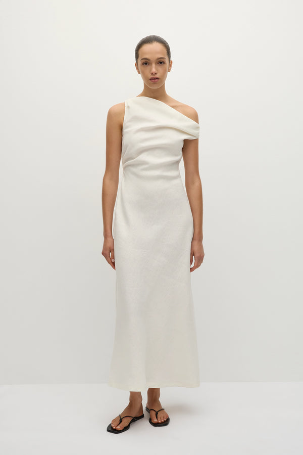 faithfull the brand Suis Midi Dress White