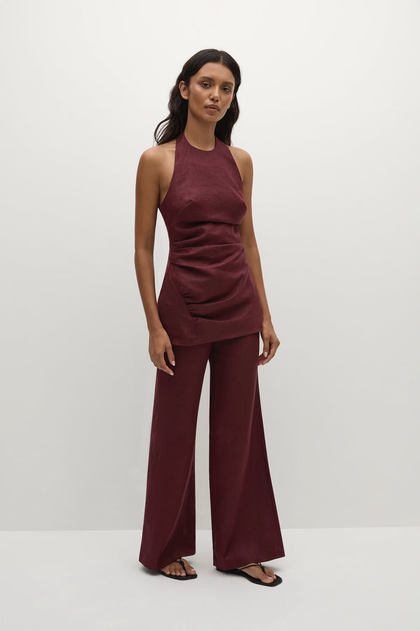 Faithfull The Brand Syna Pant Bordeaux