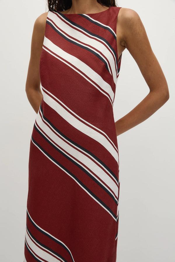 Faithfull The Brand Taylor Midi Dress Hydra Stripe