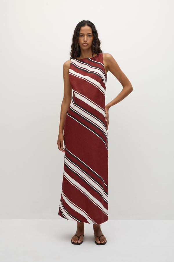 faithfull the brand Taylor Midi Dress Hydra Stripe