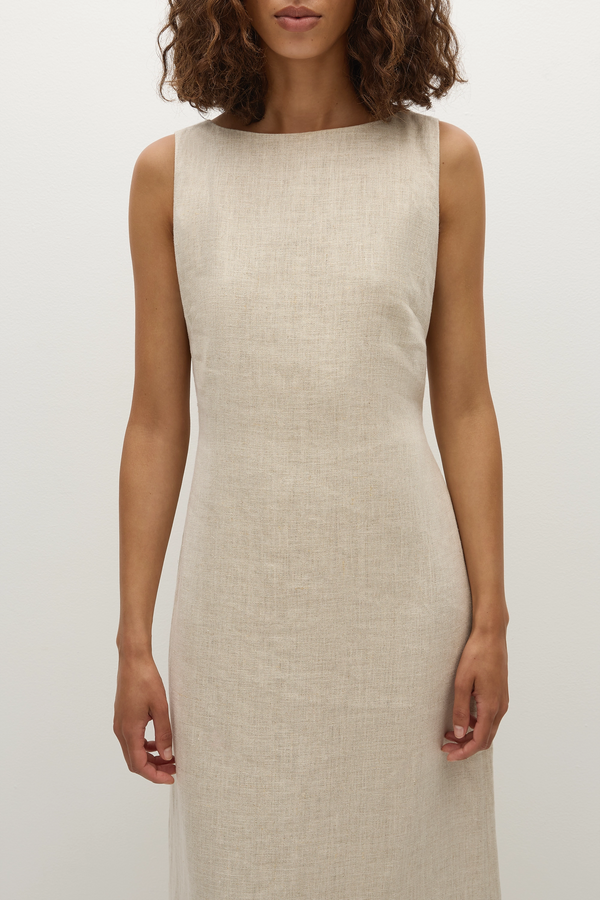 Faithfull The Brand Taylor Midi Dress Natural