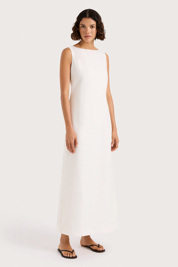 Faithfull The Brand Taylor Midi Dress White