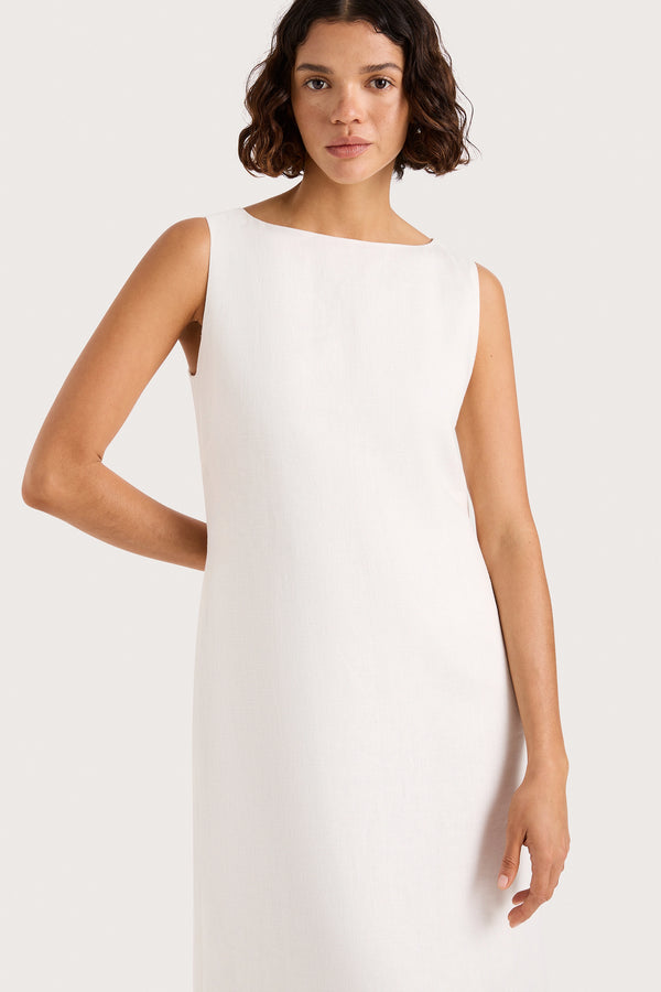 Faithfull The Brand Taylor Midi Dress White