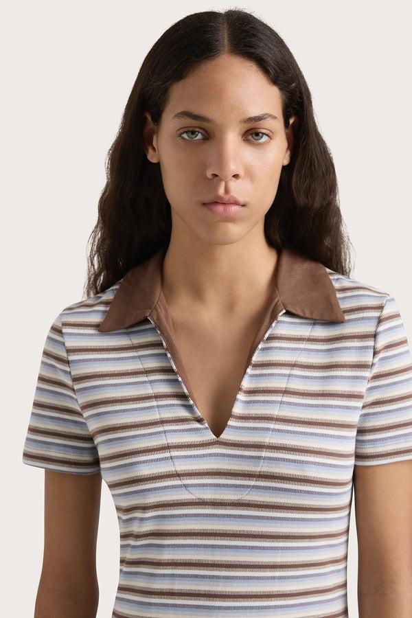 Faithfull The Brand Tiesse Maxi Dress Blue Stripe