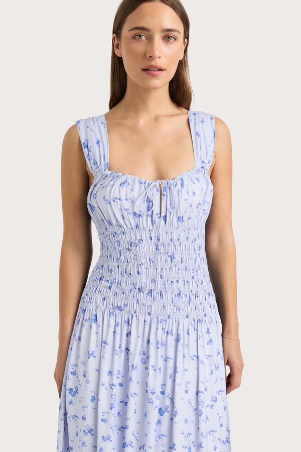 Faithfull The Brand Yerres Maxi Dress Blossom Blue