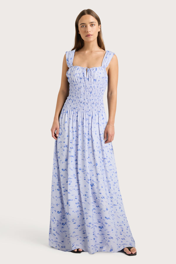 faithfull the brand Yerres Maxi Dress Blossom Blue