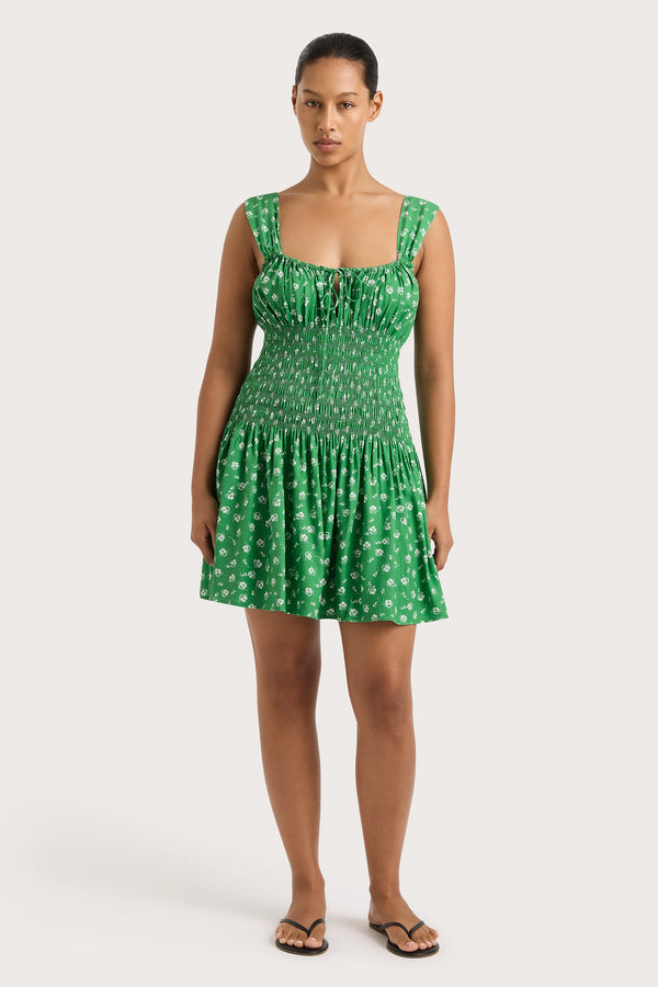faithfull the brand Yerres Mini Dress Green