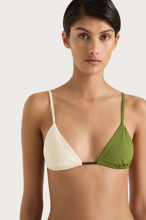 Faithfull The Brand Yeva Bikini Top Verte Multi