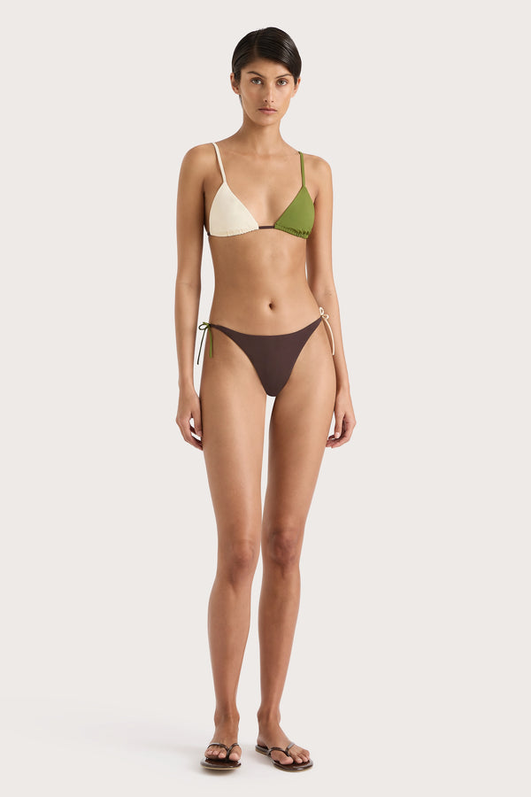 faithfull the brand Yeva Bikini Top Verte Multi
