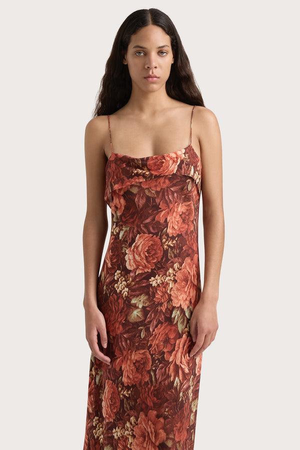 Faithfull The Brand Zelie Midi Dress Rose