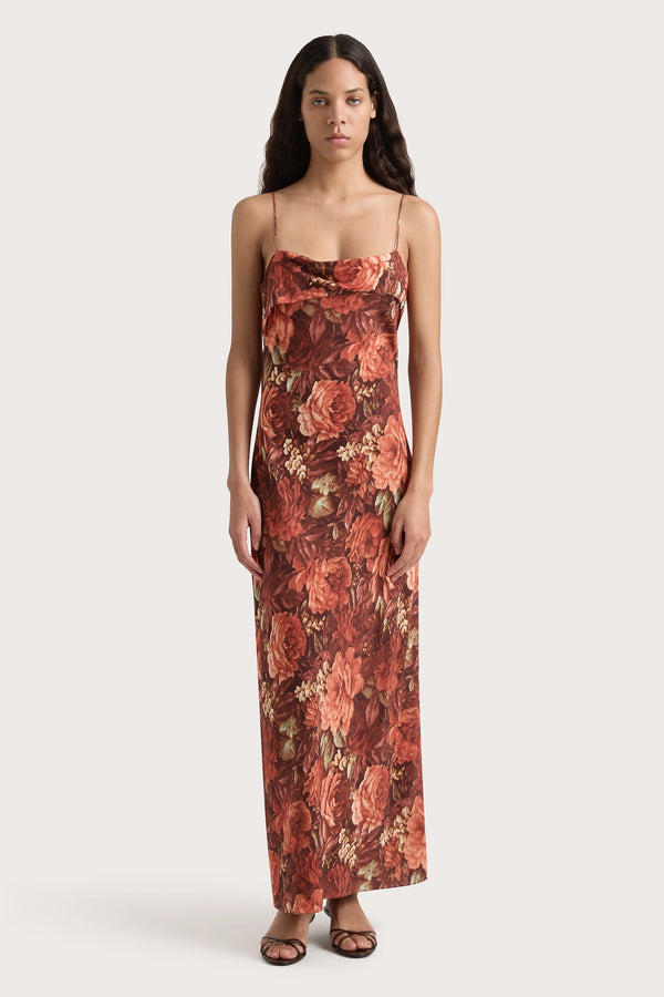 faithfull the brand Zelie Midi Dress Rose
