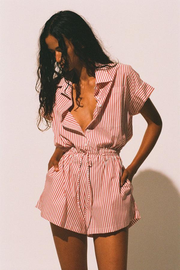 Faithfull The Brand Zion Playsuit Riviera Stripe