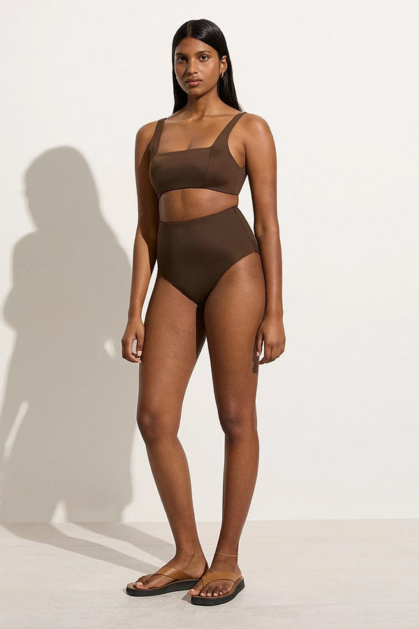 Faithfull The Brand Zizi Bikini Top Coffee