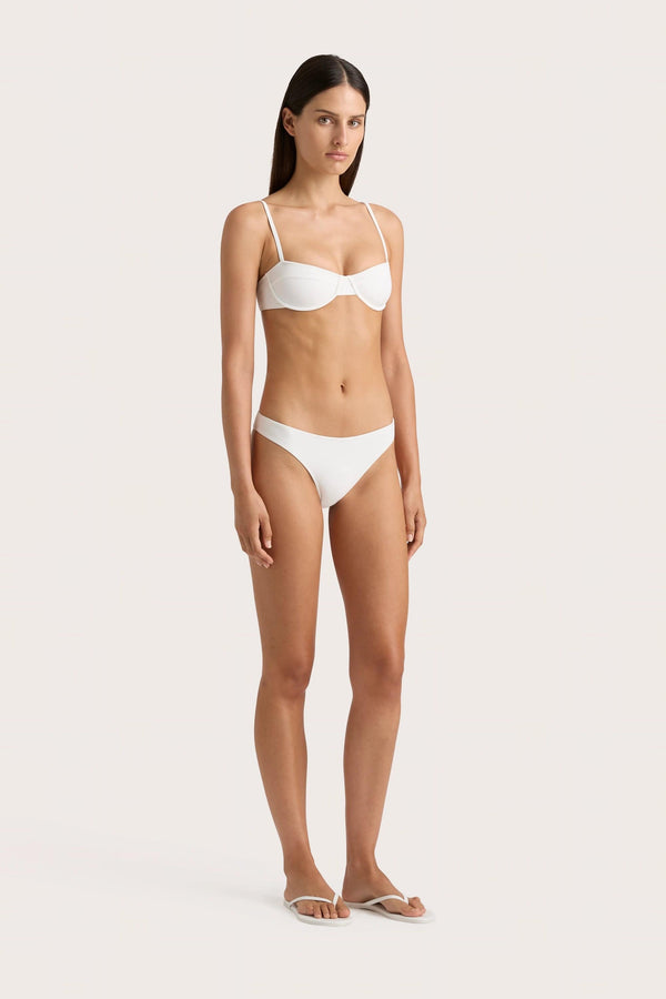 Faithfull The Brand Farrah Bikini Top White - Final Sale