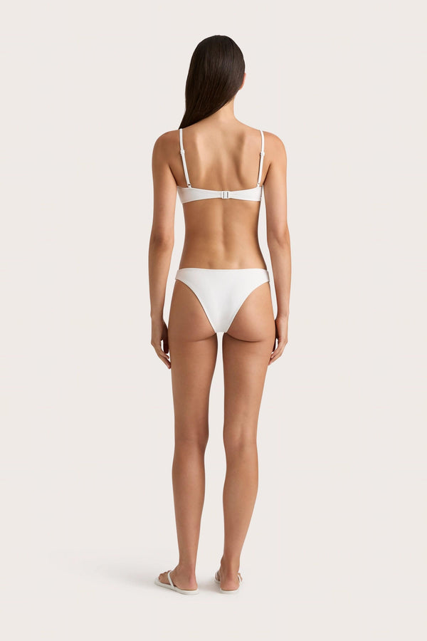 Faithfull The Brand Farrah Bikini Top White - Final Sale
