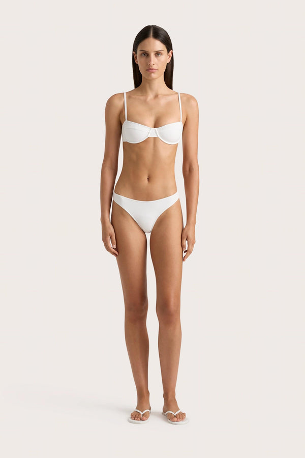 faithfull the brand Farrah Bikini Top White - Final Sale