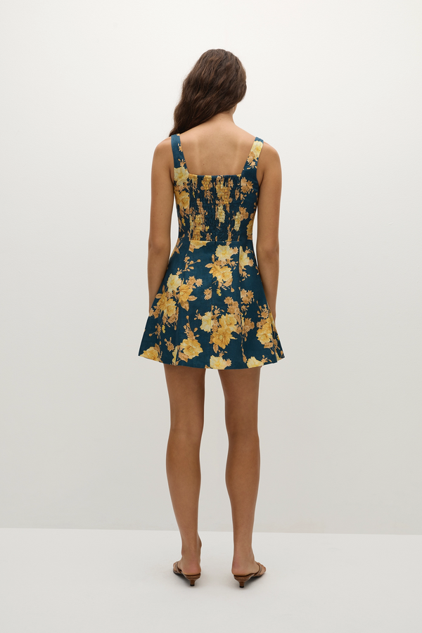 Faithfull The Brand Felice Mini Dress Nora Floral Navy