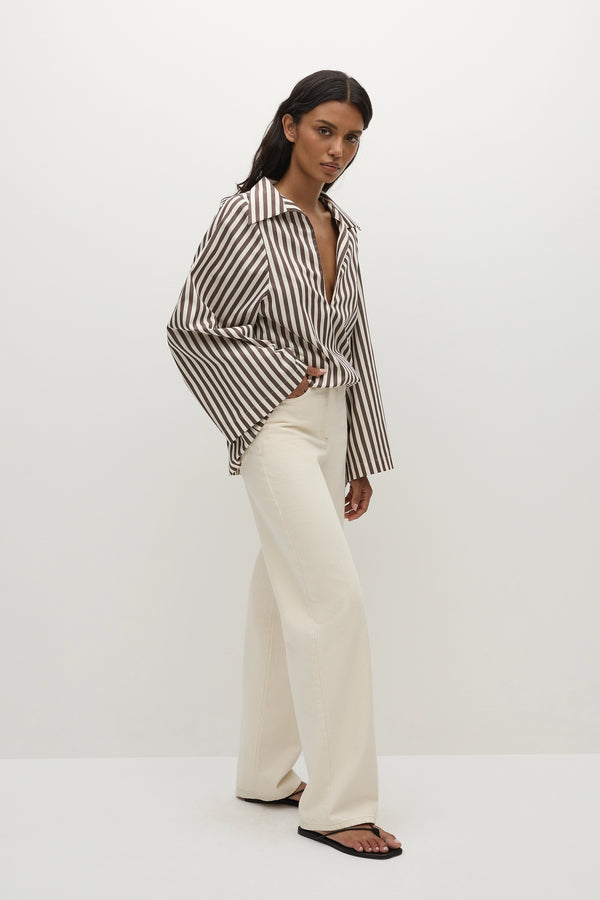 Faithfull The Brand Gaia Top Norway Stripe Espresso