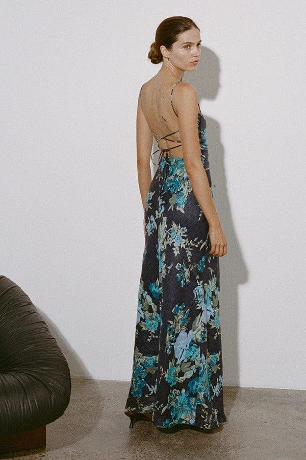 Faithfull The Brand Garcia Maxi Dress Escala Floral Navy - Final Sale