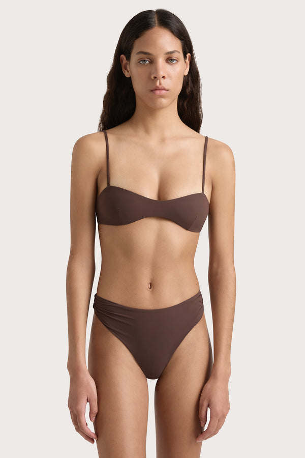 Faithfull The Brand Henni Bikini Bottom Bistre - Final Sale