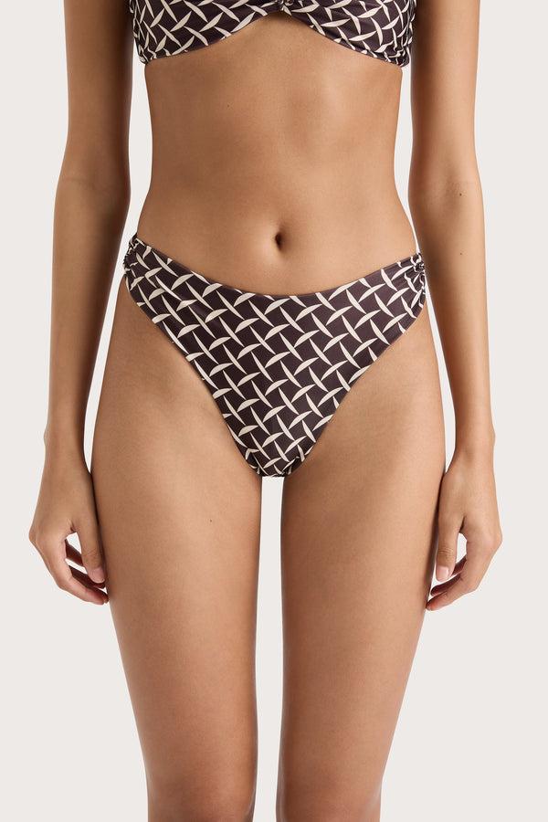Faithfull The Brand Henni Bikini Bottom Espresso Geo