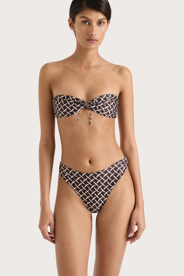 Faithfull The Brand Henni Bikini Bottom Espresso Geo