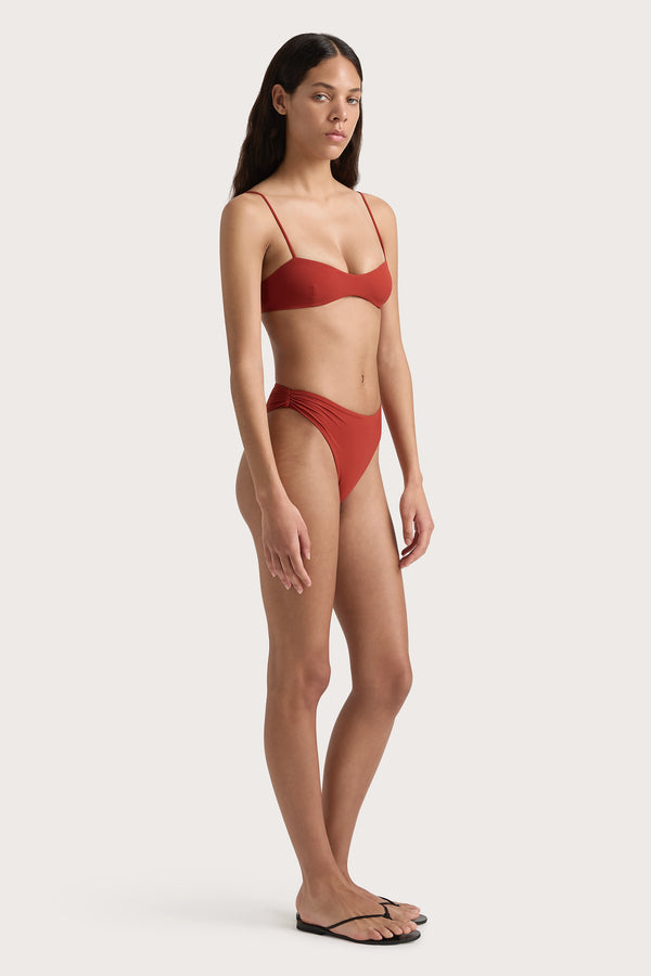 Faithfull The Brand Henni Bikini Bottom Garnet - Final Sale