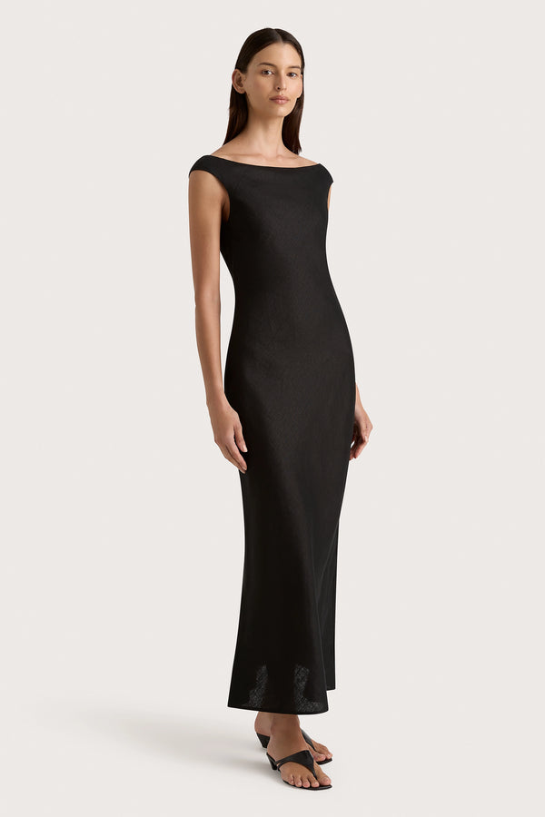 Faithfull The Brand Ilride Maxi Dress Black - Final Sale