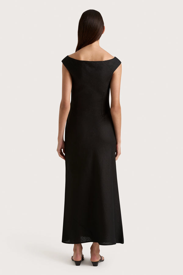 Faithfull The Brand Ilride Maxi Dress Black - Final Sale