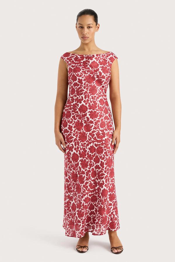 Faithfull The Brand Ilride Maxi Dress Heuchera Print - Final Sale