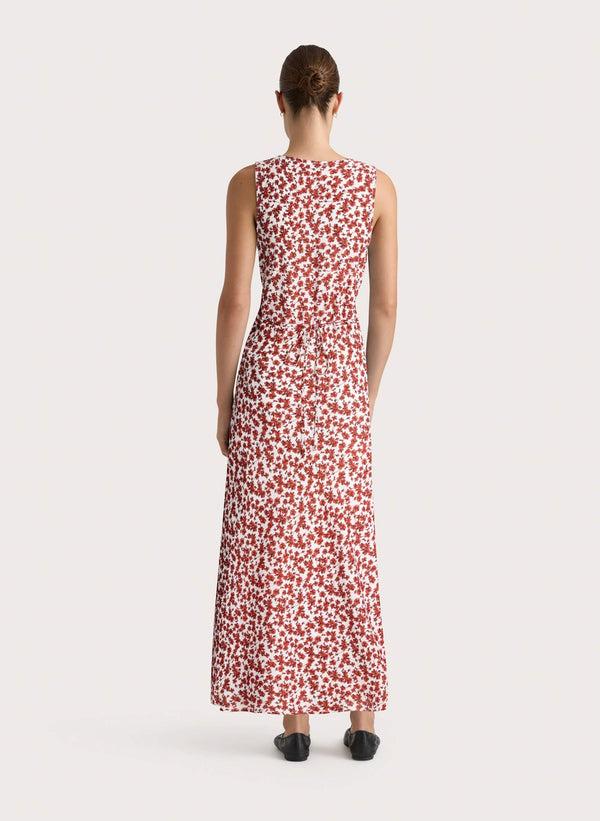 Faithfull The Brand Jardin Midi Dress Leilani Red - Final Sale