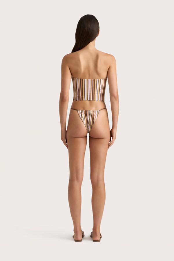 Faithfull The Brand Jean Swim Top Terracotta Stripe - Final Sale
