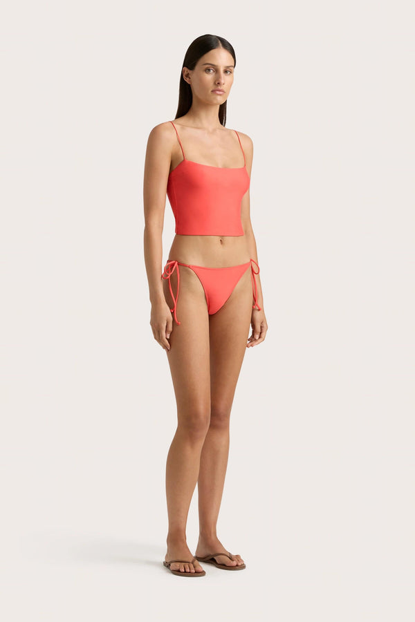 Faithfull The Brand Jean Swim Top Vermillion - Final Sale