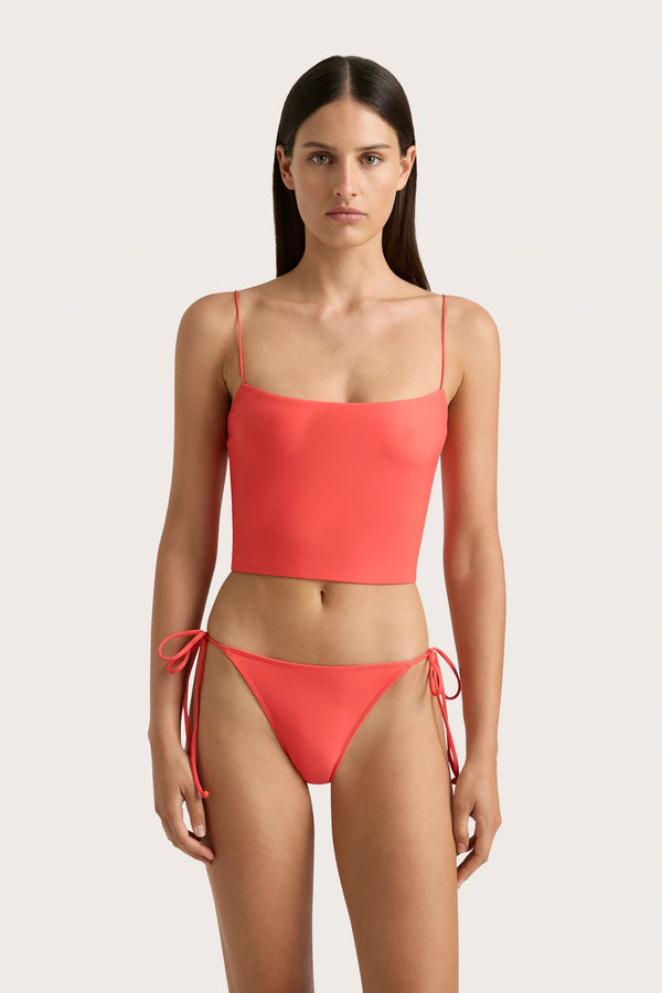Faithfull The Brand Jean Swim Top Vermillion - Final Sale